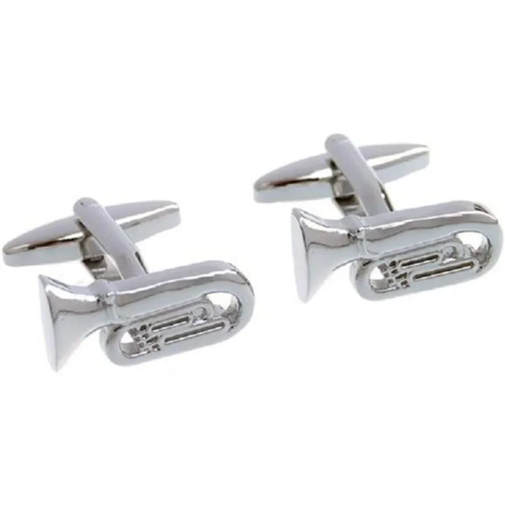 Tuba Cufflinks Musician Gift Mens Formal Shirt French Cuffs Wedding Jewelry